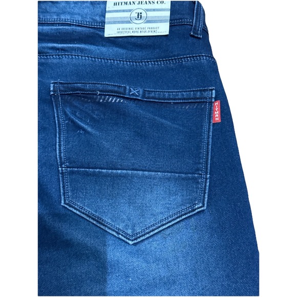 Hitman Denim Jeans Men's Size 42 X 32 Denim DIV-91 Raw Vintage EST 1991 Med Wash - Picture 3 of 13